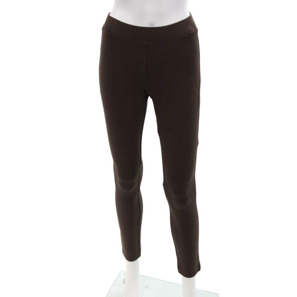 Theory Womens Shawn C 2 Polish Ponte Leggings Brown Size Petite